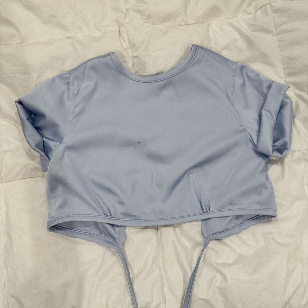 Light Blue Women's Crop Top